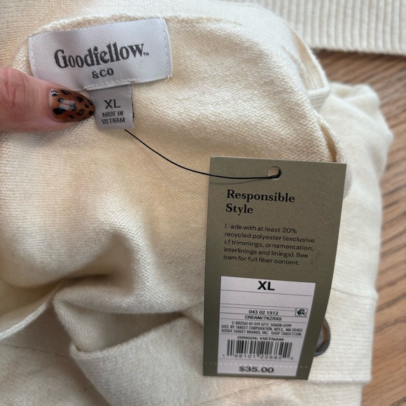 Goodfellow & Co Men's Cream Cardigan - Picture 7 of 7